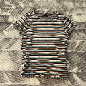 Rainbow stripped Brandy Melville top